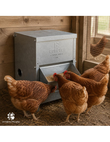 Comedero Tolva para Aves 40 L | Irmáns Picaño